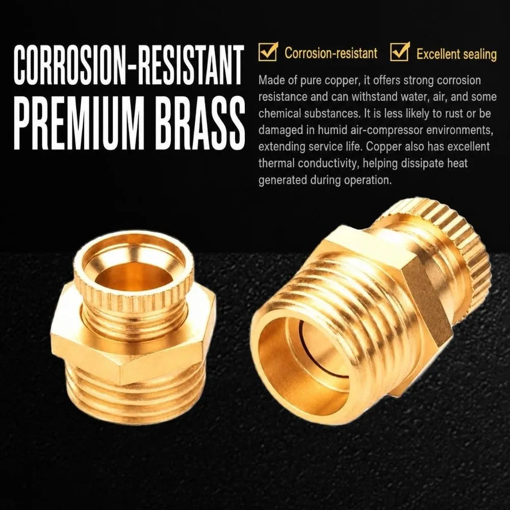 Brass Air Compressor Drain Valve BSP 1/4" 3/8" 1/2" Hand Turn