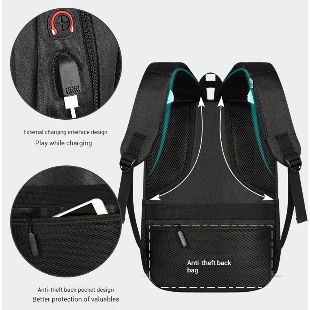 EGYAL 15.6" Travel Laptop Backpack USB Port Carry-On Bag