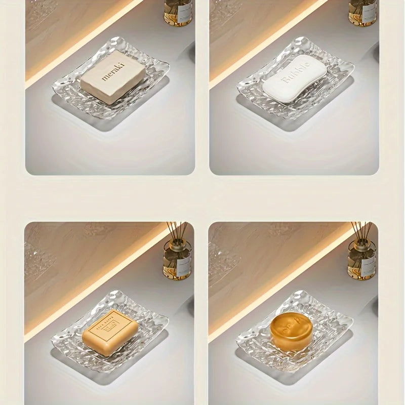 Glacier Pattern Self-Draining Soap Dish – Plastic Resin