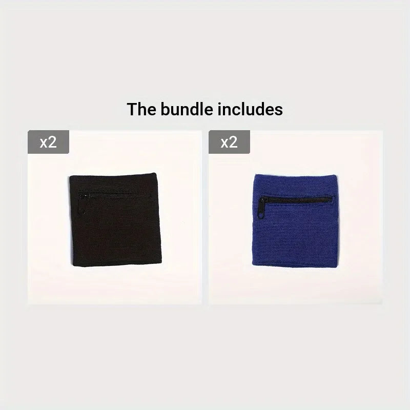 Zippered Wrist Wallet Stretchable Wristband – Running & Gym