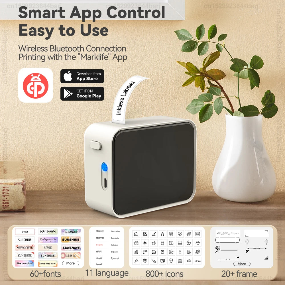 Labelwell P15 Wireless Bluetooth Thermal Label Maker Printer