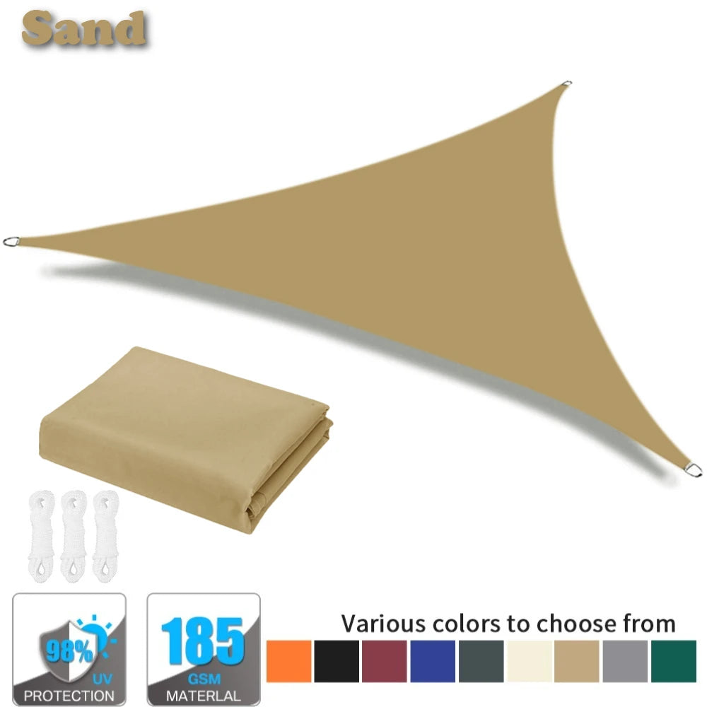 Waterproof Triangle Sun Shade Sail – 98% UV Block for Patio