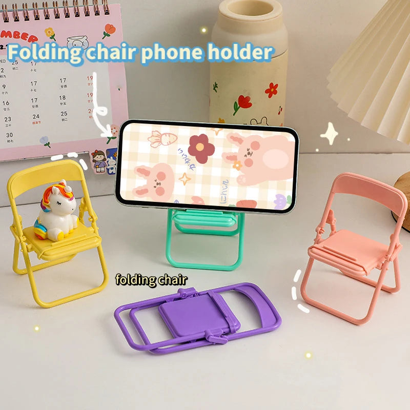Mini Chair Phone Stand – Cute Portable Desktop Holder