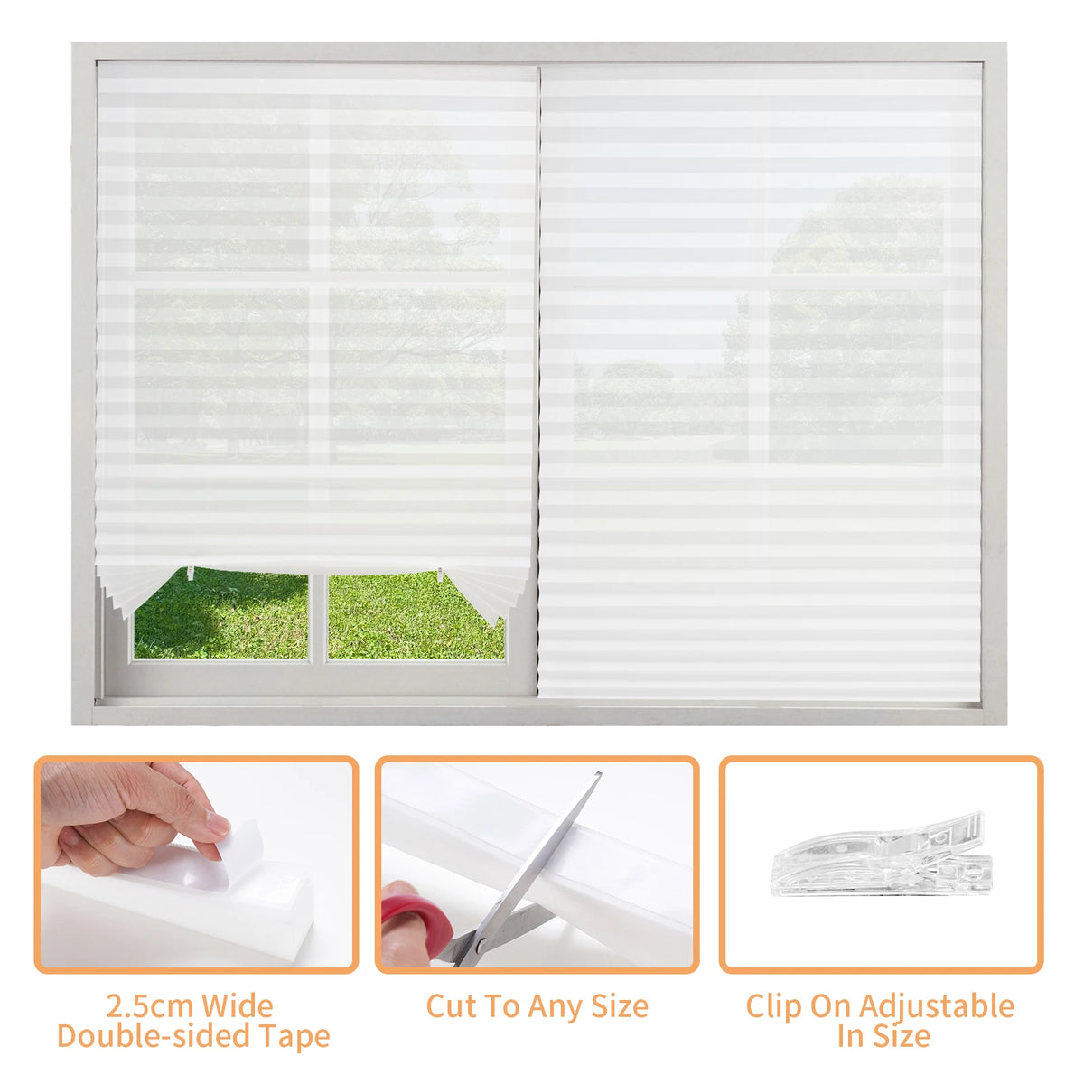 Pleated Window Blinds Blackout & Light Filtering | Cut-to-Size