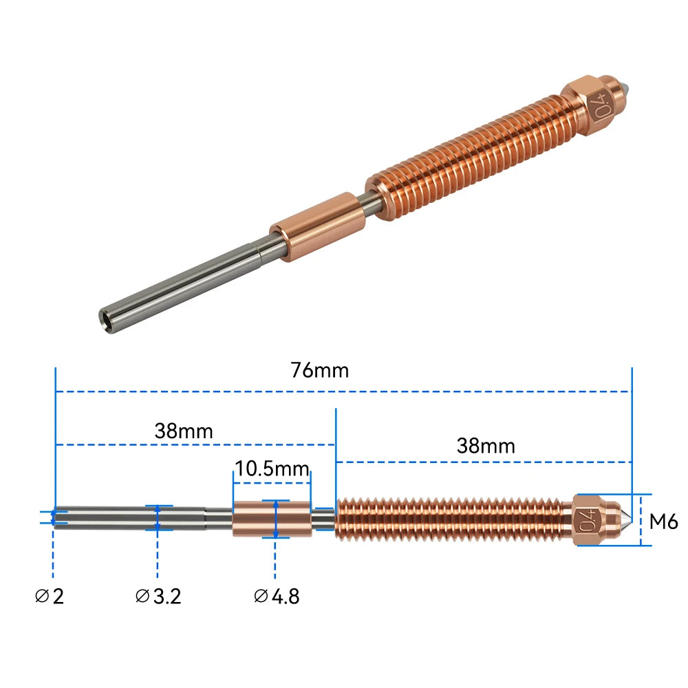 Unicorn Hardened Steel Nozzle for Creality K2/K2 Plus/K2 Pro