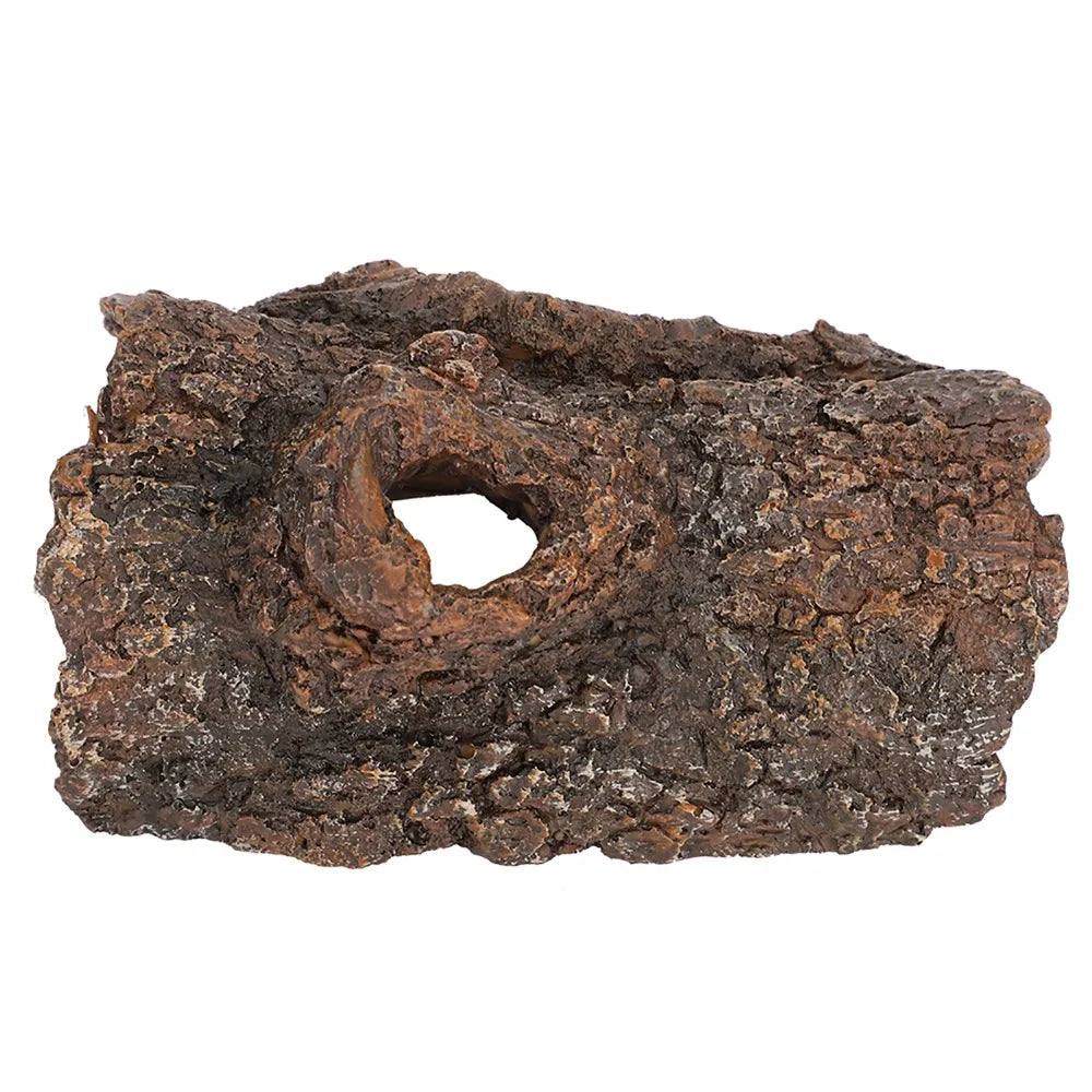 Resin Reptile Hide Cave Tree Bark Terrarium Hideout Decor