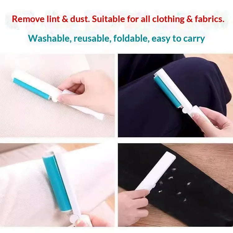 Reusable Folding Lint Roller – Washable Pet Hair Remover