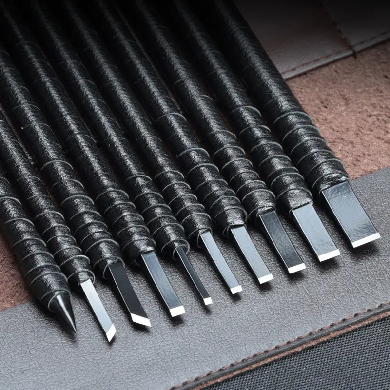 Seal Carving Knife Set – Tungsten Tools & Practice Stone Bed