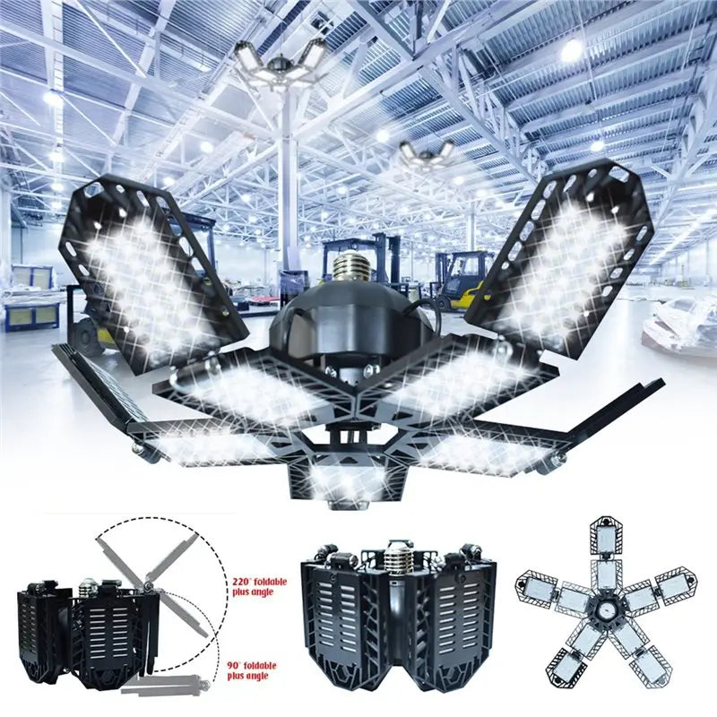 VIBE 180W Foldable LED Garage Ceiling Light – 15000 Lumens