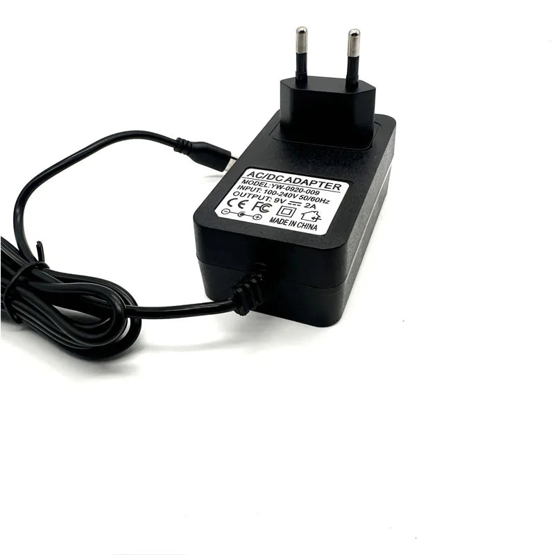 Universal 9V 2A Power Adapter – USB-C, 5.5×2.1 & 5.5×2.5mm