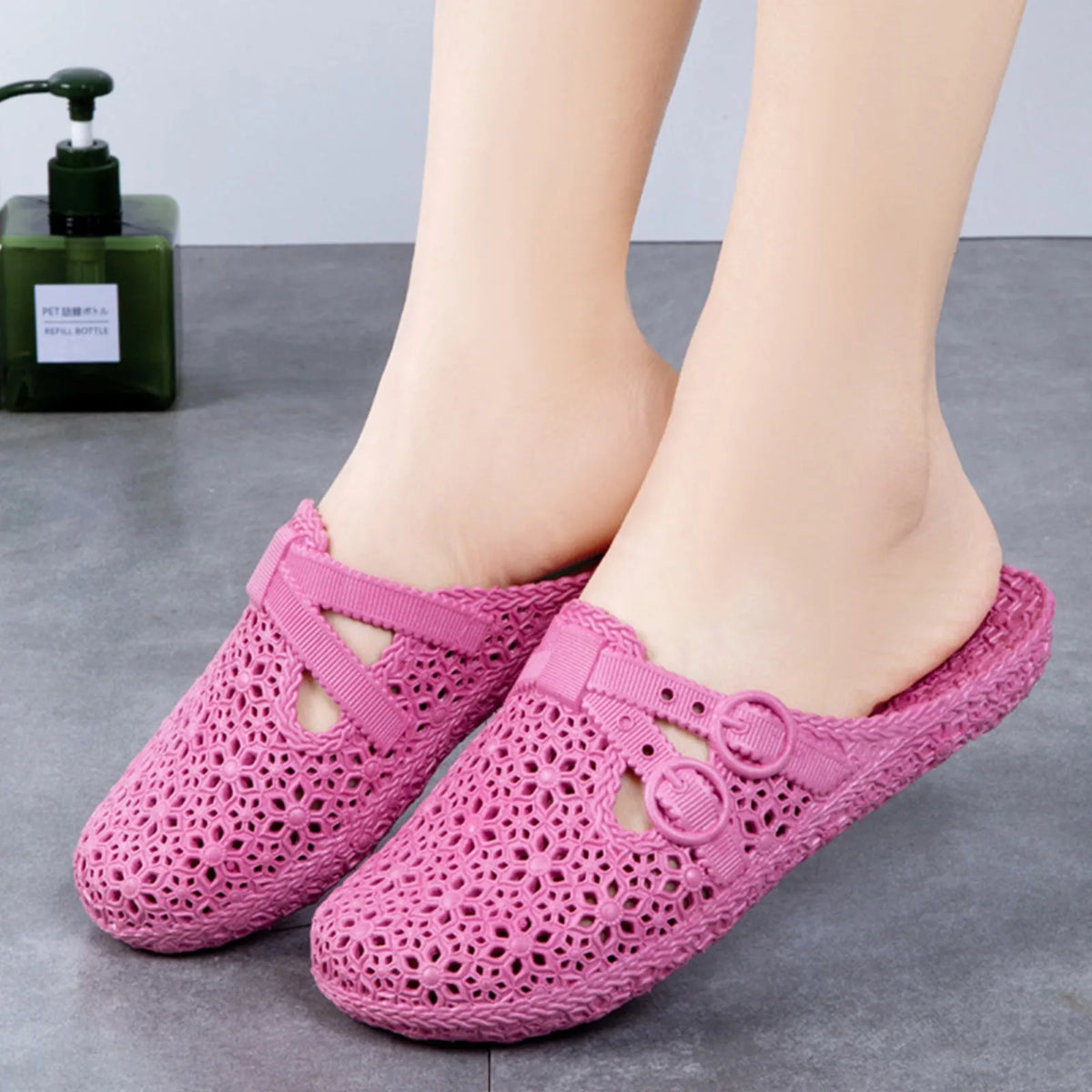 Women's Hollow Out Breathable Slip-On Slippers – Summer Style