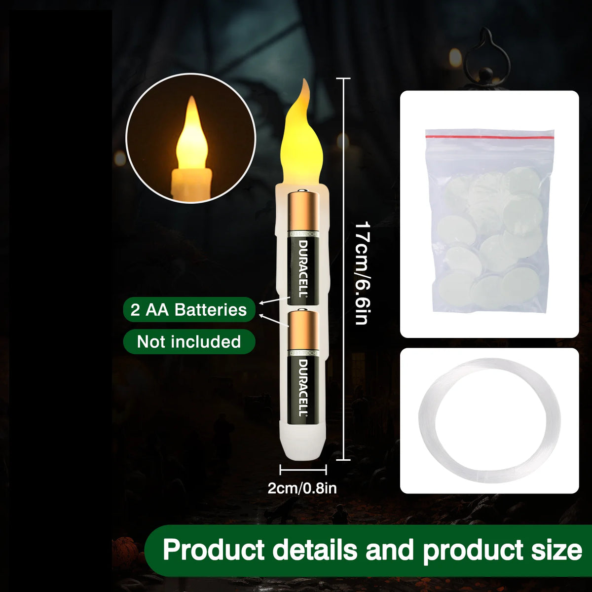 Floating Flameless LED Taper Candles with Magic Wand Remote