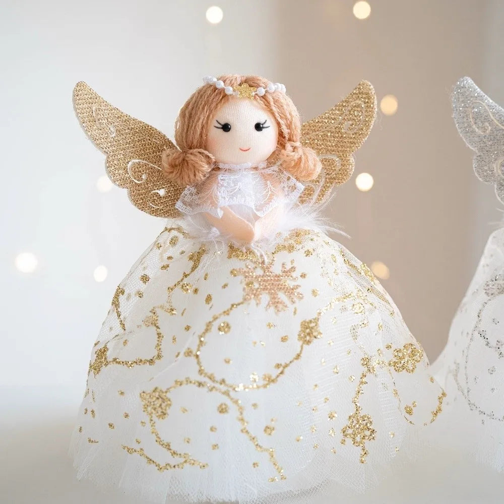 Christmas Angel Girl Hanging Ornament – Gauze Skirt Tree Pendant
