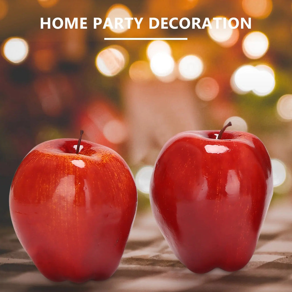 12-Pack Artificial Red Apple Décor – Realistic Plastic Fruit Props