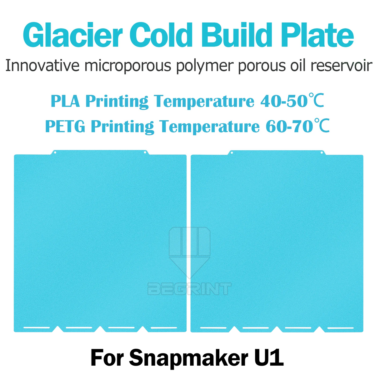 Snapmaker U1 Cold Build Plate 276×293mm – PLA & PETG