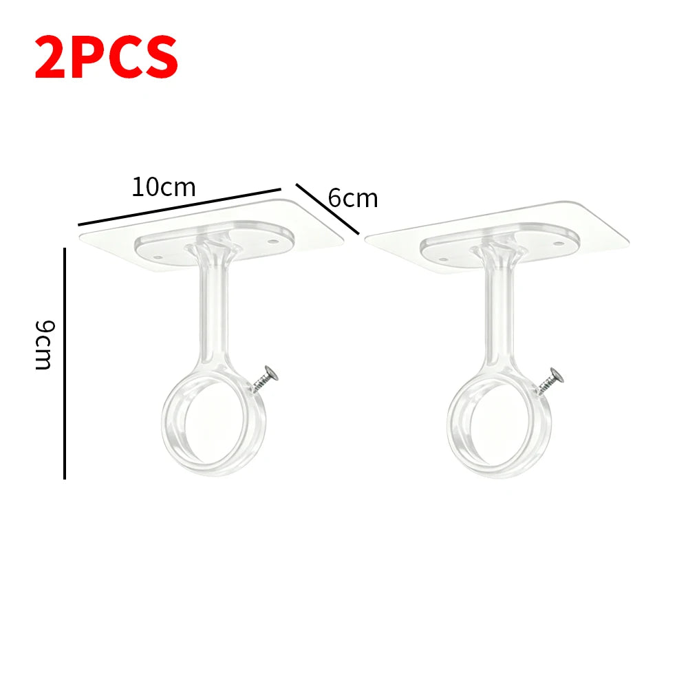 Self Adhesive Curtain Rod Brackets – No-Drill Ceiling Mount