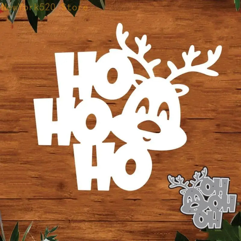 Christmas Ho Ho Ho Metal Cutting Die Stencil for Scrapbooking