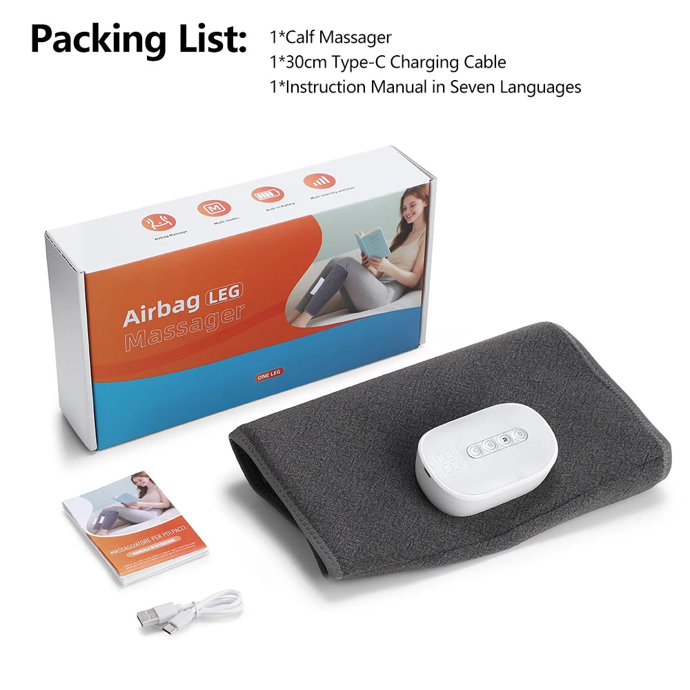 Wireless Air Compression Calf Massager – 4 Modes & Heat