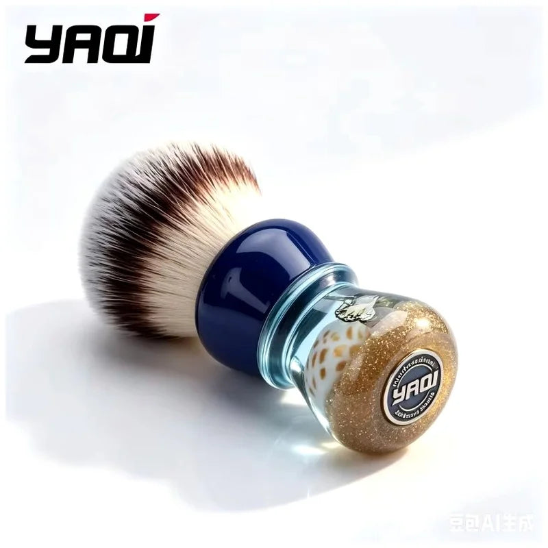 YAQI Luxury Wet Shaving Brush – Seashell Resin Handle