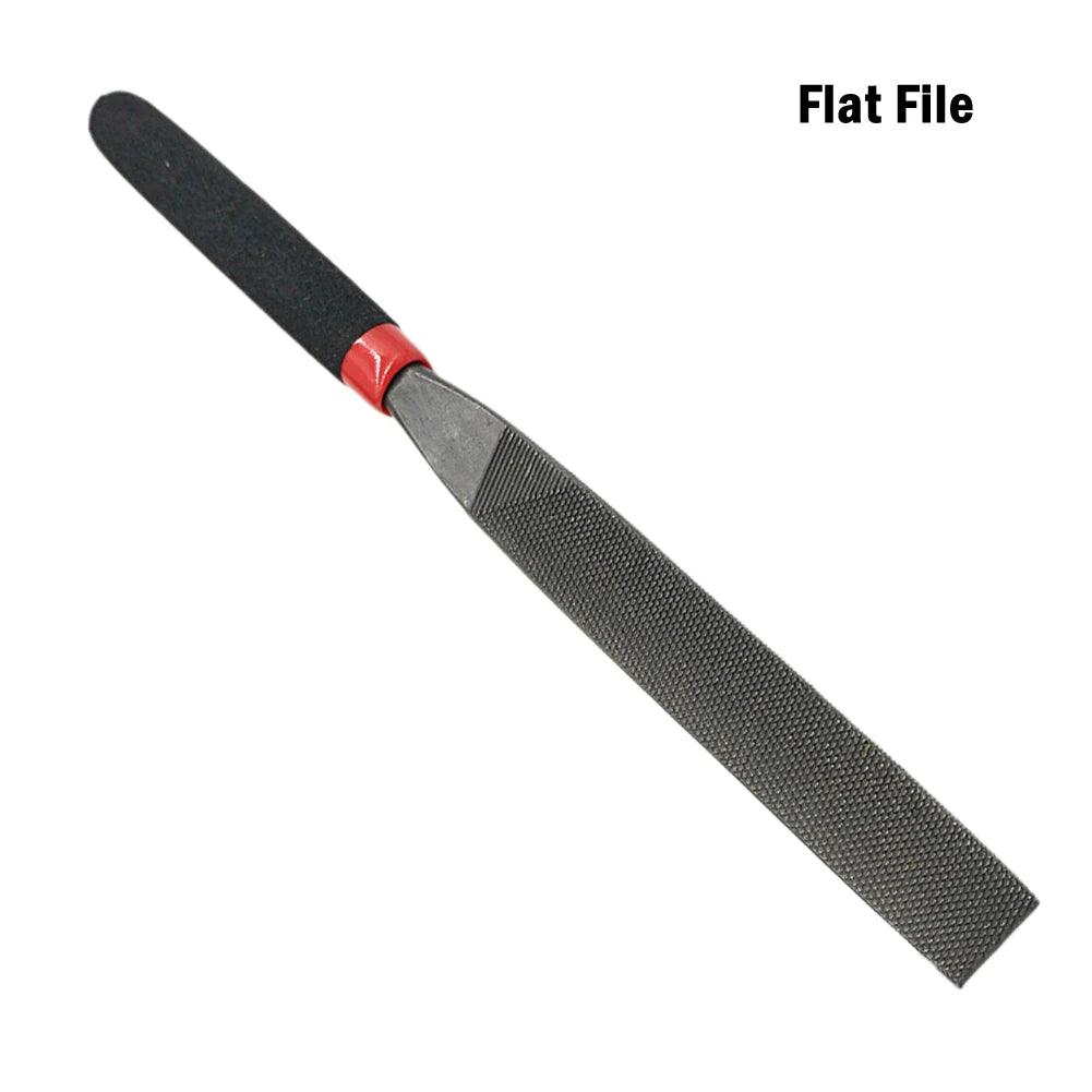 Steel Mini Hand Files Set – Flat, Round & Half Round 118mm