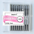 VIBE Tungsten Carbide Drill Bits Round & Fissure HP Shank 1/10Pc