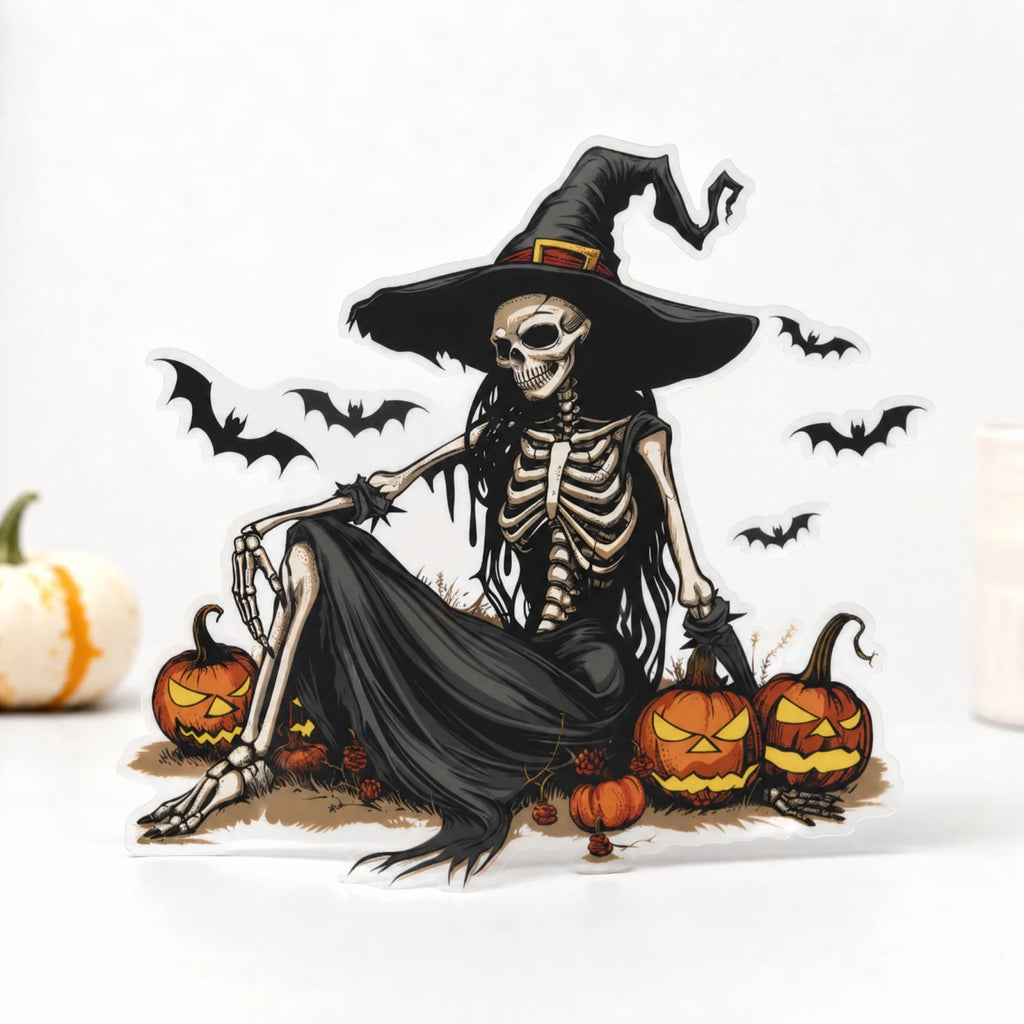 Halloween Wall Stickers – Witch Skeleton Pumpkin Decals