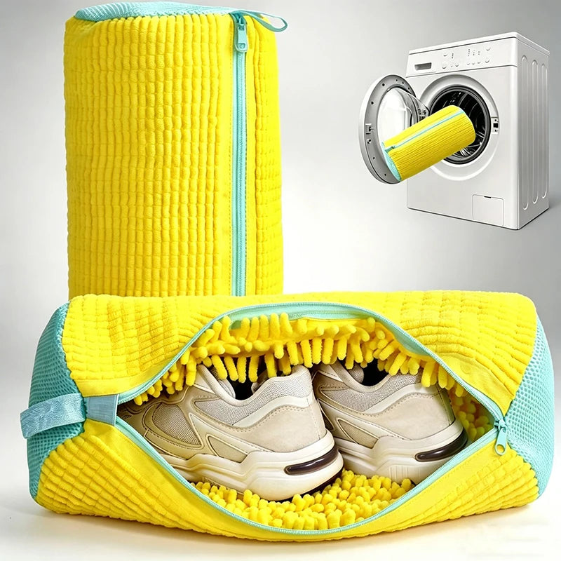 Shoe Washing Bag with Zipper & Soft Interior – All Shoe Types