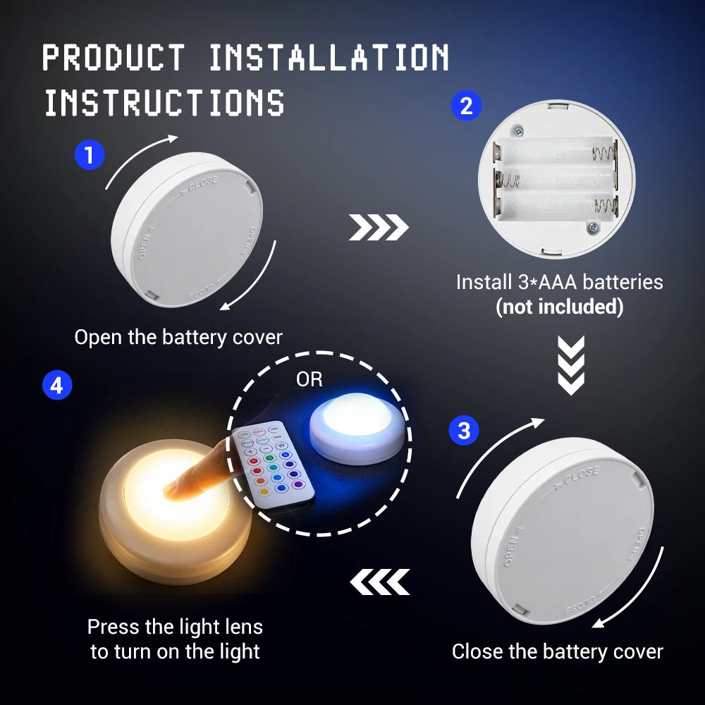 KC007 RGBW Puck Light for Bambu Lab 3D Model Kit – 13 Colors
