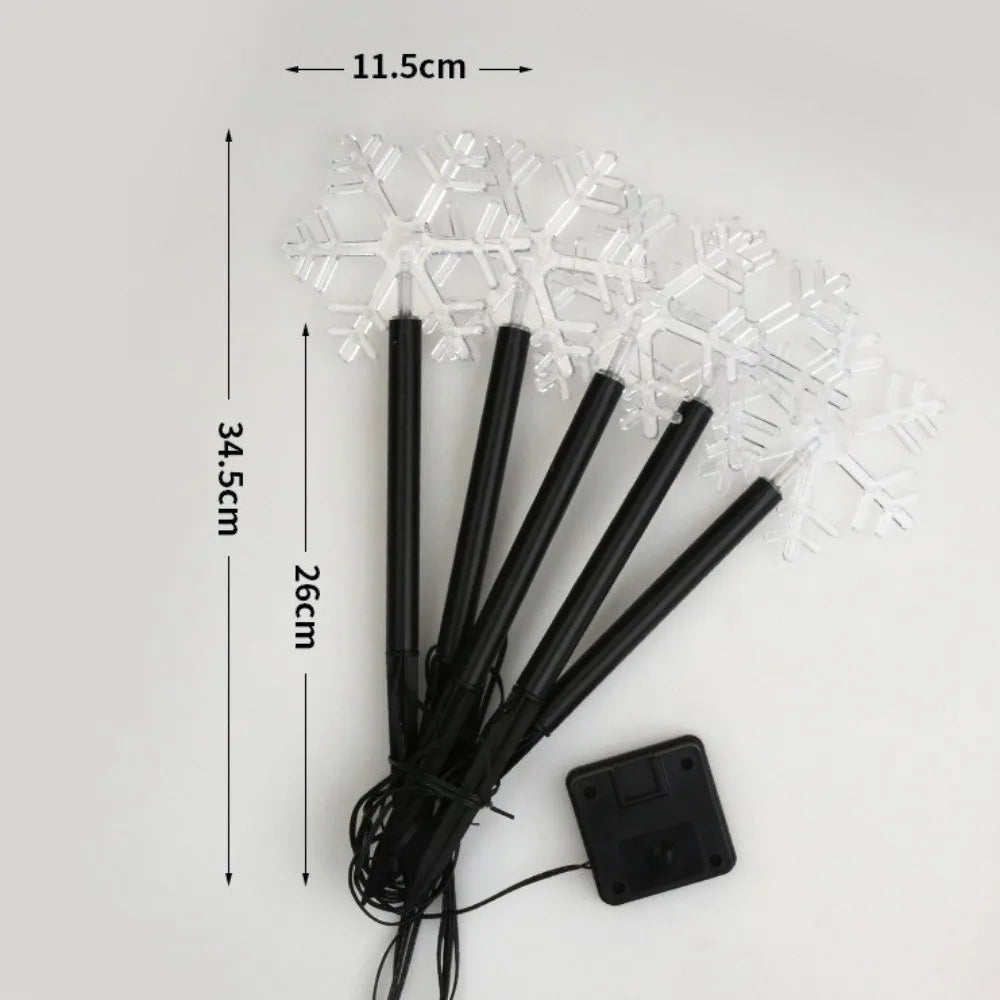5-Pack Solar LED Christmas Stake Lights – Waterproof Pathway