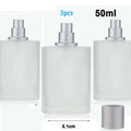 Frosted Glass Perfume Atomizer Refillable Spray Bottle 30ml 50ml