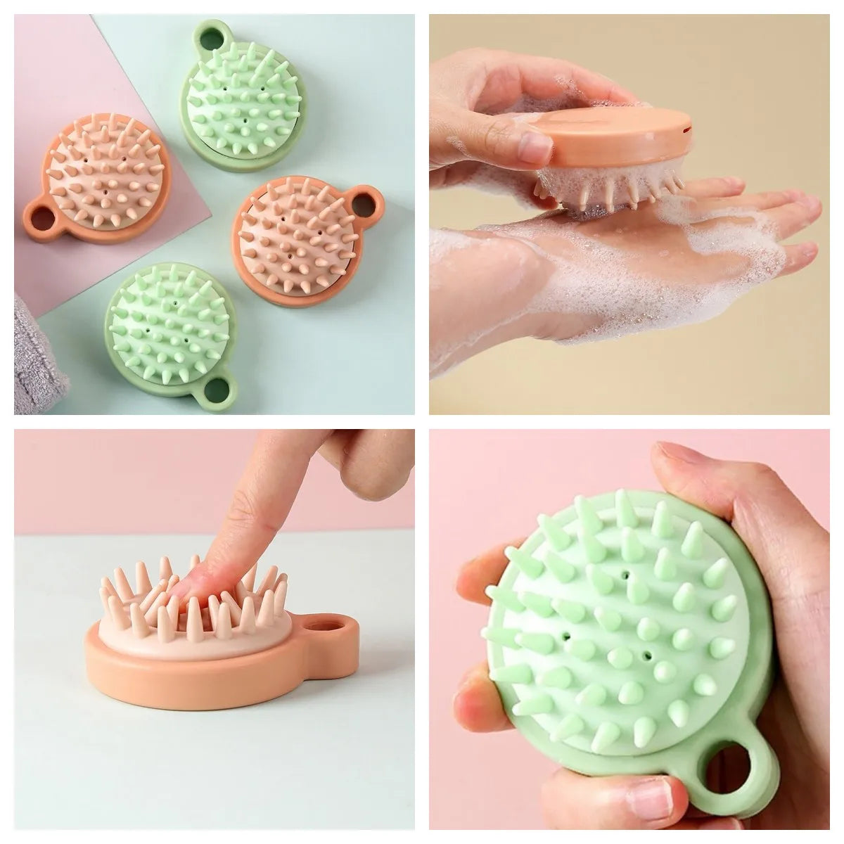 Silicone Scalp Massager Shampoo Brush | S, M & L Sizes
