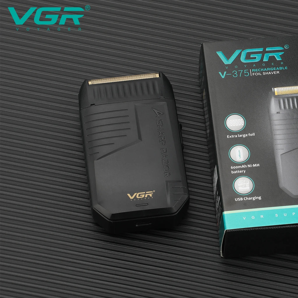 VGR V-375 Electric Foil Shaver & Beard Trimmer for Men