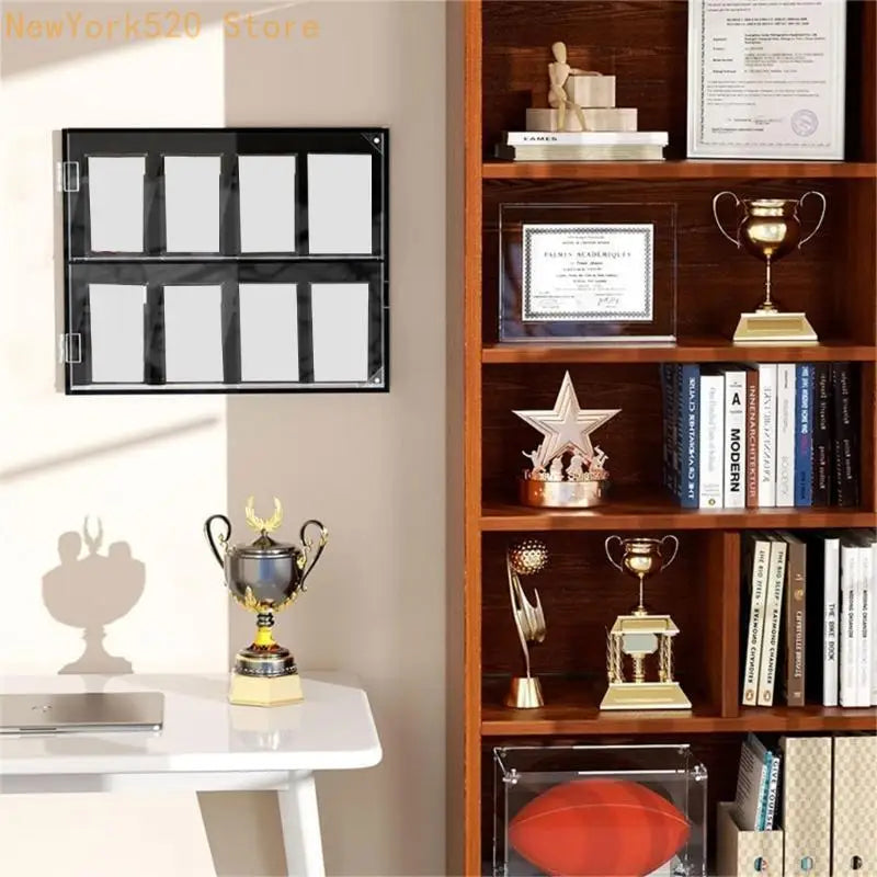 Wall Mounted Acrylic Baseball Card Display Case – 2 or 3 Tier