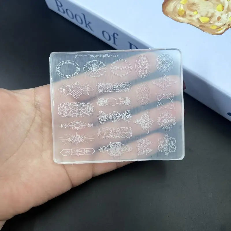 3D Silicone Nail Art Mold – Retro Lace Manicure Template