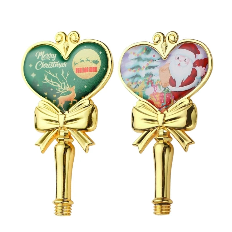 7-Piece Christmas Metal Wax Seal Stamp Handle Set – Gold