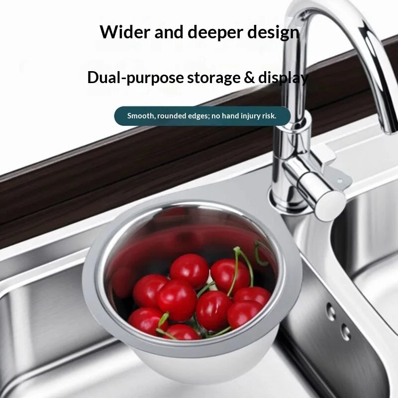 Stainless Steel Hanging Sink Drain Basket & Food Strainer