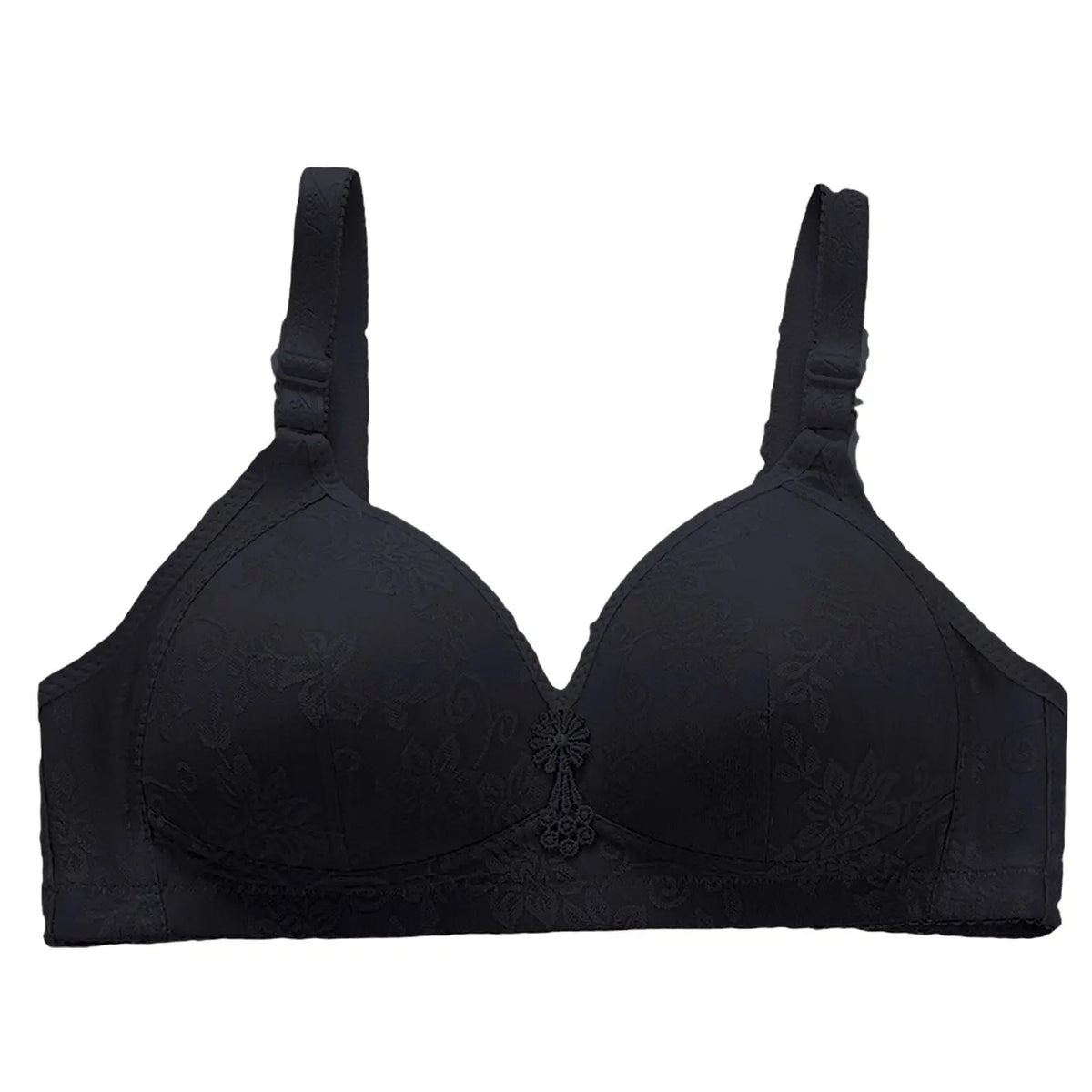 Women's Wire-Free Gathering Bra – Breathable Seamless Half Cup