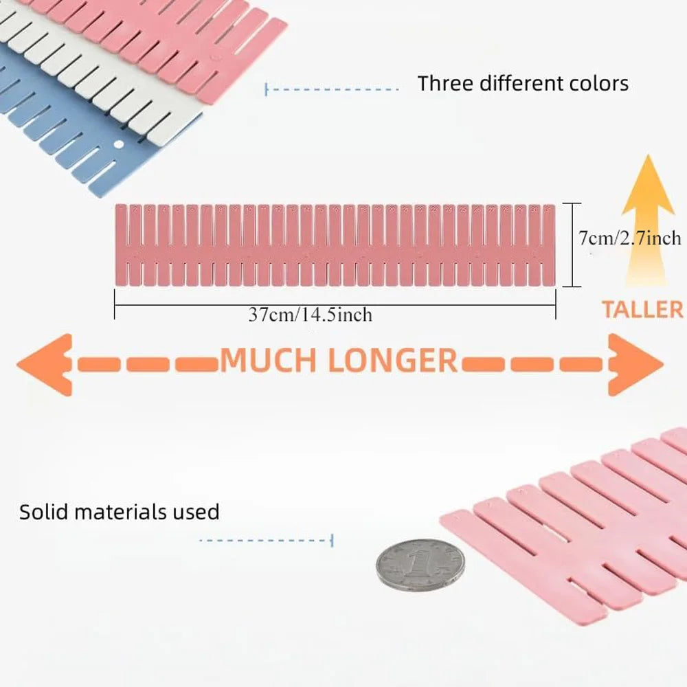 4-Pack Adjustable Plastic Drawer Dividers & Organizer