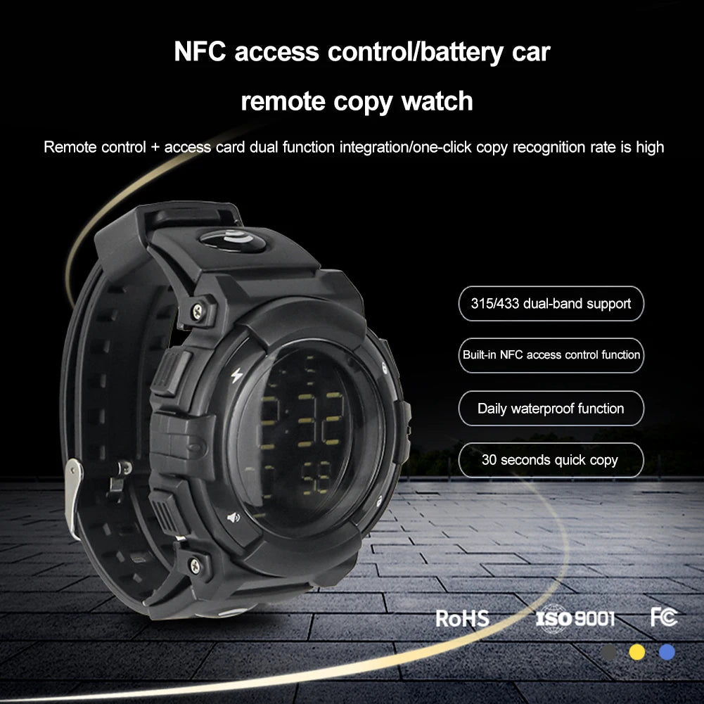 Smartwatch Key Duplicator 315/433MHz NFC Remote Cloner