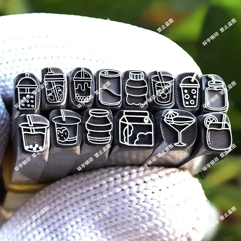 Milk Tea Steel Seal Engraving Tool – Custom Branding Stamp