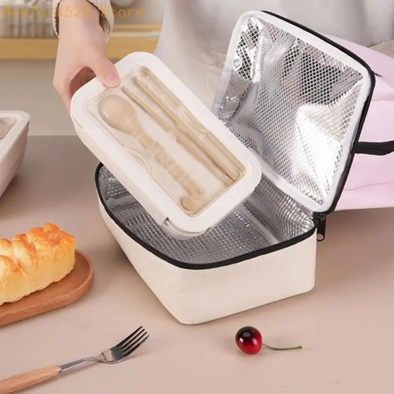 Insulated Lunch Bag Double Compartment Oxford Cloth | 6 Colors
