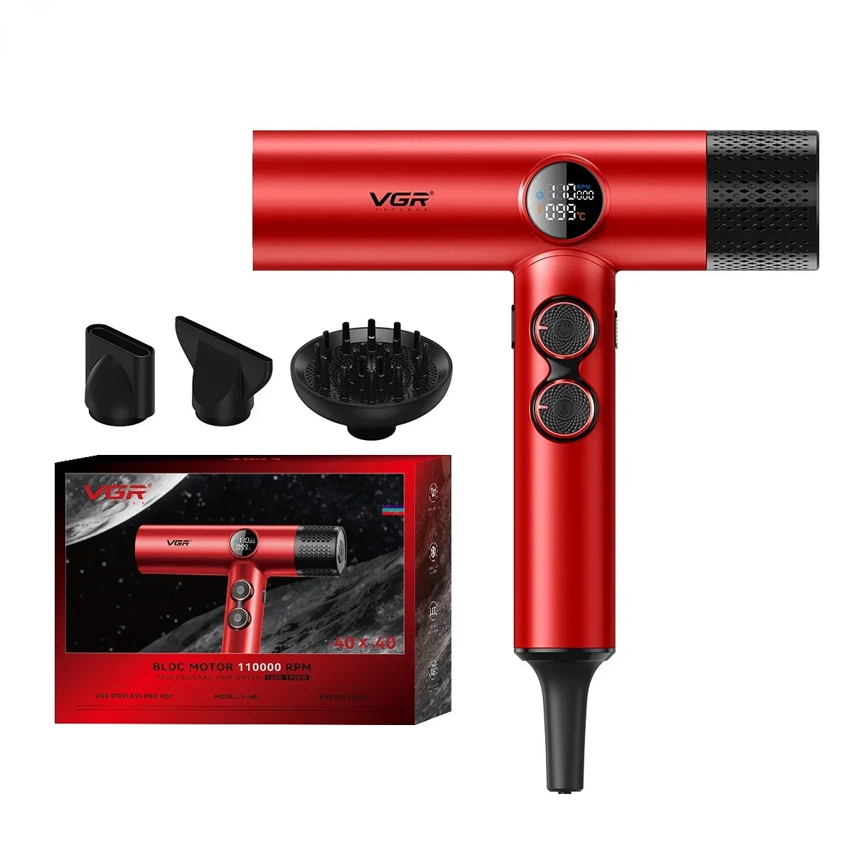 VGR V-401 Professional Hair Dryer 110000 RPM Brushless Motor