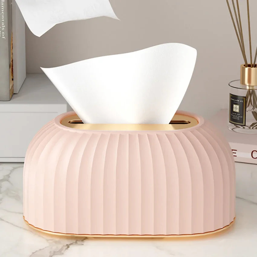Spring Tissue Box Holder – Light Luxury Desktop Dispenser