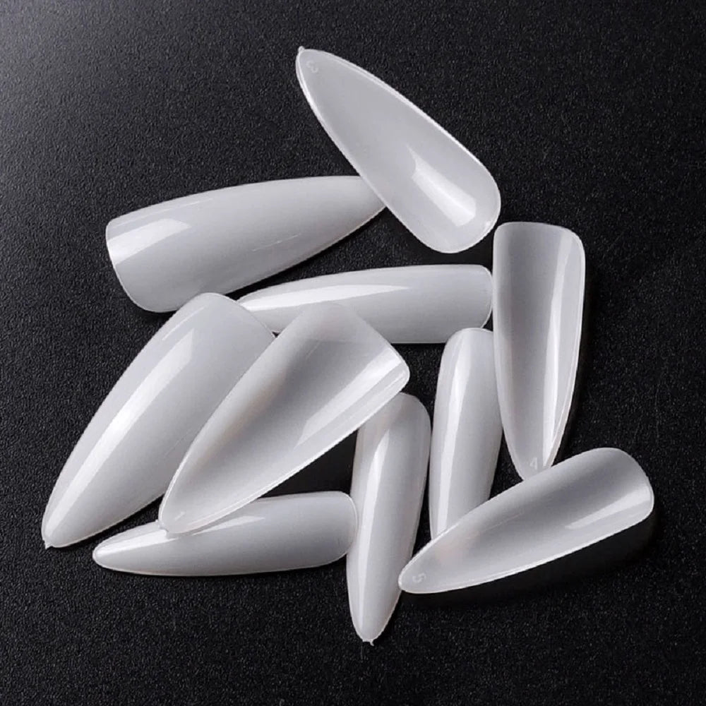 500pcs Press On Nail Tips Clear & Natural Ballet Almond