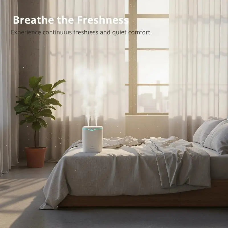 2.2L Dual Nozzle USB Humidifier & Aroma Diffuser – Home Office