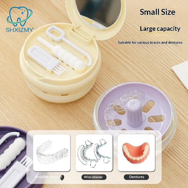 Spring Lift Retainer & Denture Case – Leakproof Travel Box