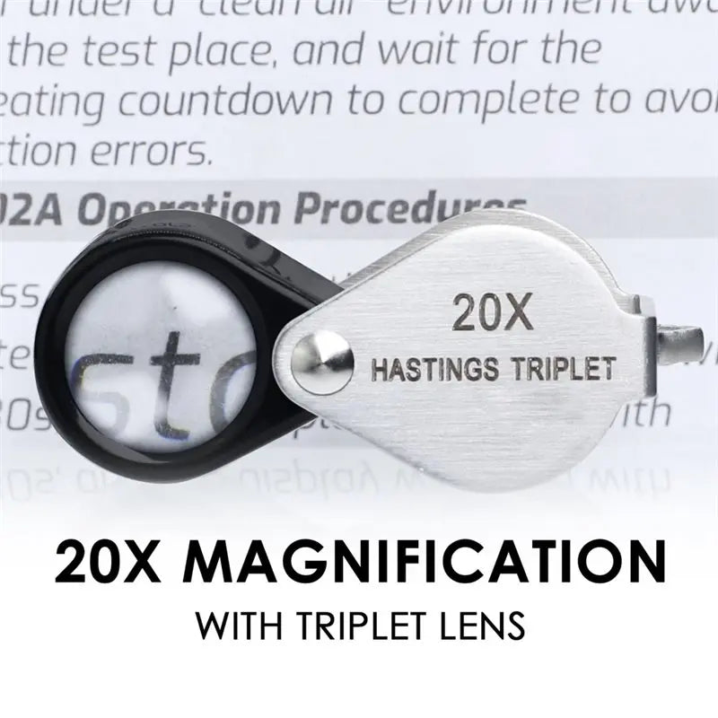 Foldable 14X Triplet Jeweler's Loupe Magnifier – 12mm Pocket Glass