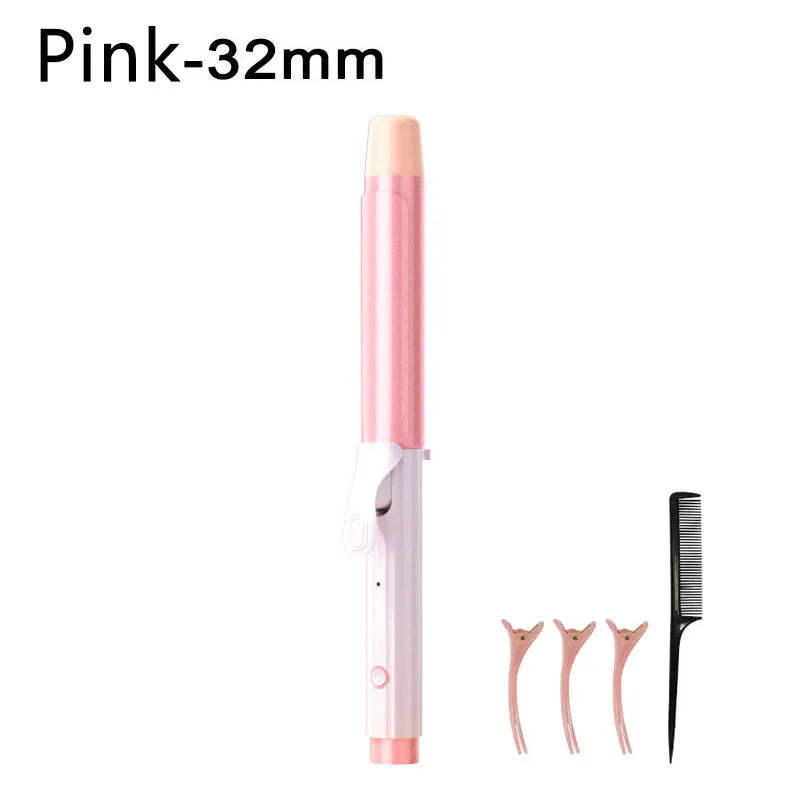 Rotating Ceramic Curling Iron 25/28/32mm – Adjustable Temp