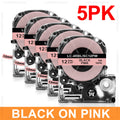 Labelwell 12mm Label Tape for Epson & KingJim – 2/5 Pack