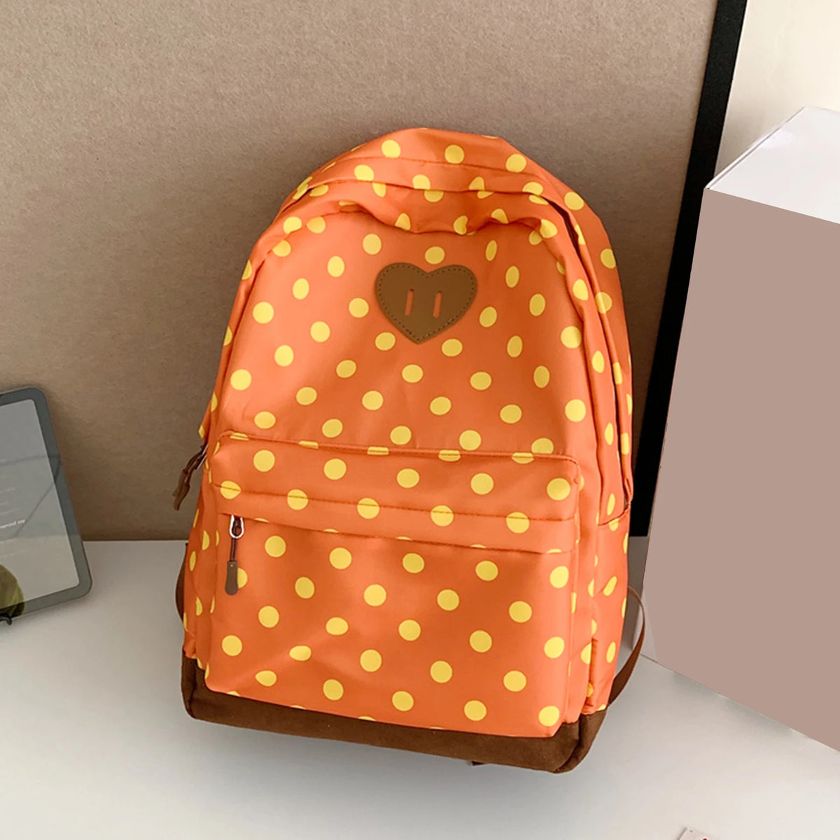 Women's Polka Dot Nylon Backpack – Large Travel Daypack